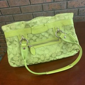 Coach Purse - Green Satchel No.M0926-F14696